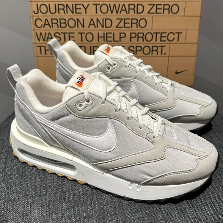 NIKE耐克 Air Max Dawn 男款低帮灰白色休闲跑步运动鞋官方正品