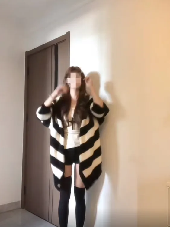 【DMXJ大梦想家】甜美气质针织条纹睡衣女秋冬款休闲保暖家居服外套