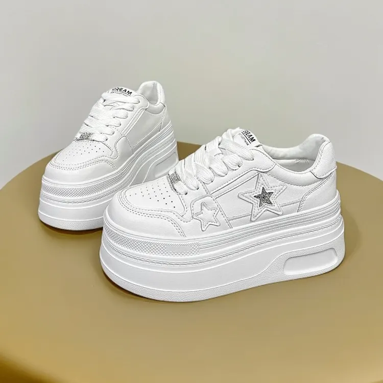 99509新款女鞋高低女鞋夏季春季白鞋