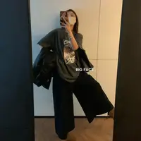 88375猫猫游园记~小众刺绣磨毛慵懒短袖T