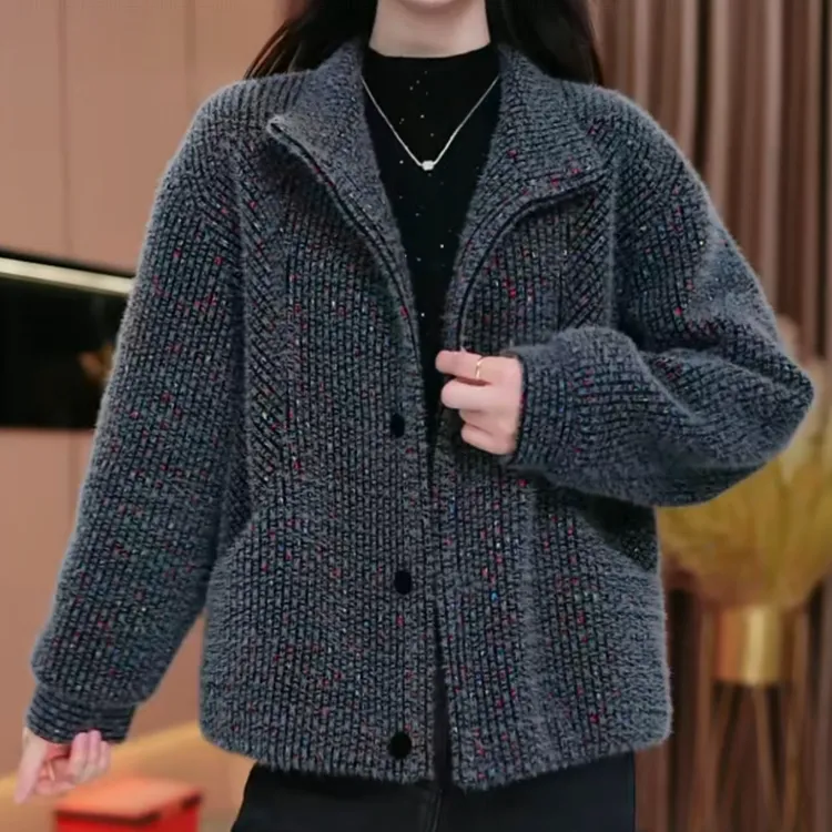 梦蔓姿女装秋冬季新款优雅气质显瘦遮肉女装时尚休闲短外套【695#】