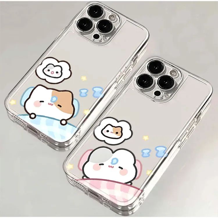 小猫睡觉想你适用iphone16pro/15手机壳苹果13/12/11透明14p卡通8