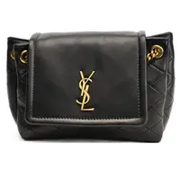 99新 YSL/圣罗兰 nolita 金标Logo菱格纹链条 单肩包