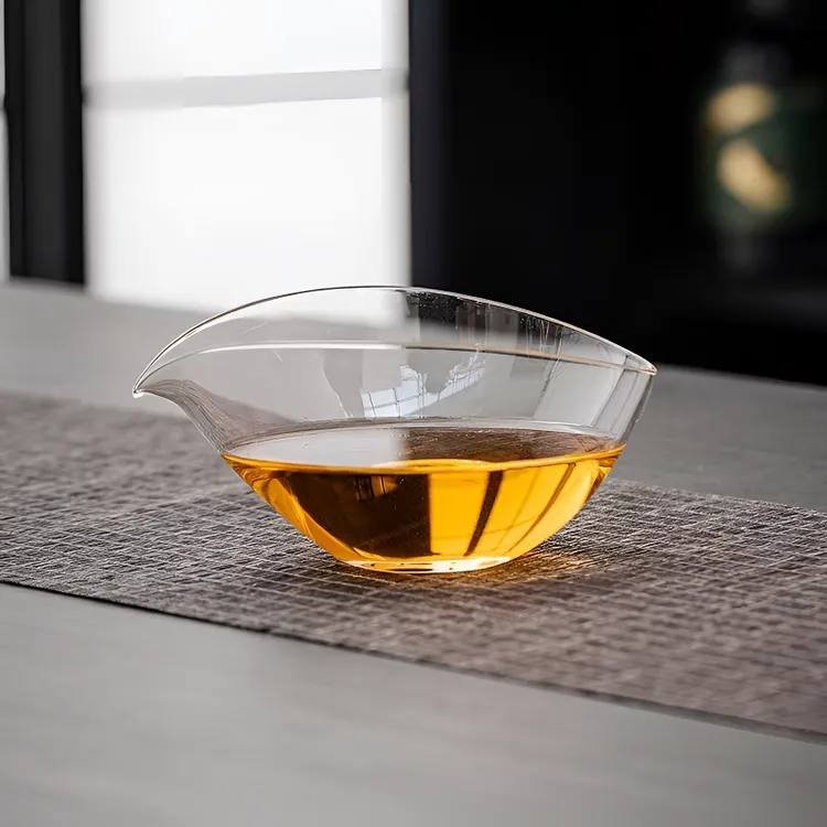 高透小船公道杯耐热玻璃公杯创意手工日式茶海日式功夫茶具配件  