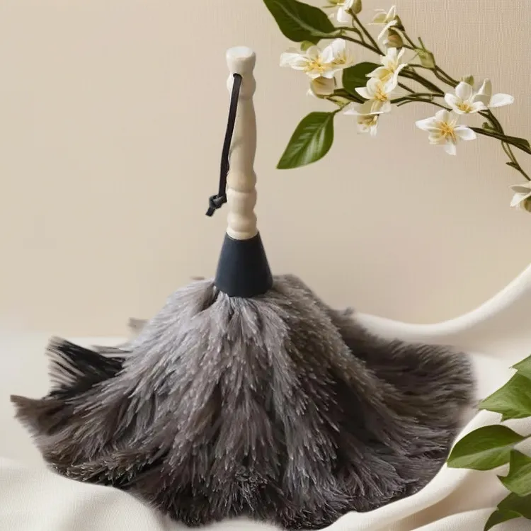 家用鸵鸟羽清洁神器不掉毛吸尘掸子鸵鸟毛鸡毛掸子扫灰鸵鸟毛掸子