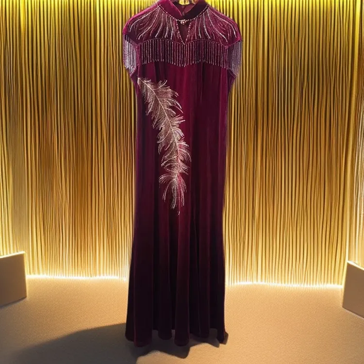 25906设计师新款高端时尚显瘦百搭洋气连衣裙高贵大方优雅长款