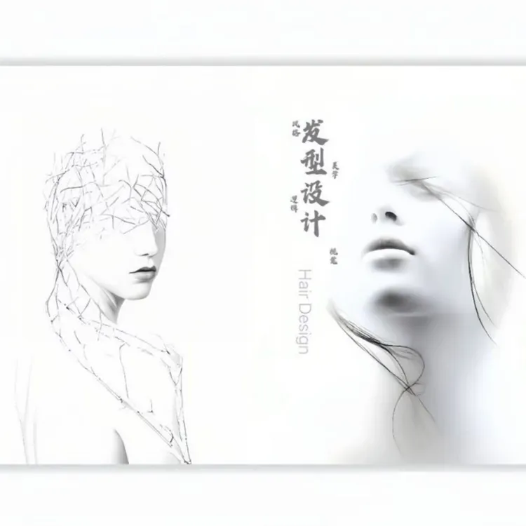 美学设计全阶段 发型设计 调色纸白色