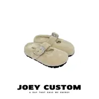 JOEY |  周也同款法式清冷甜系毛毛拖女羊羔毛外穿时髦女鞋 60018