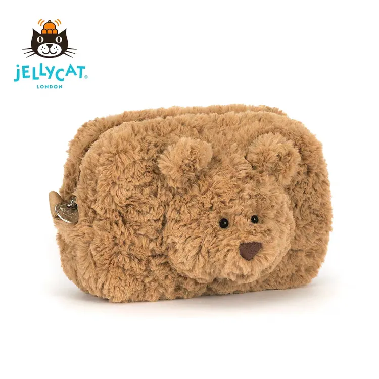 英国Jellycat巴塞罗熊手袋毛绒玩偶送礼安抚公仔笔袋送礼物