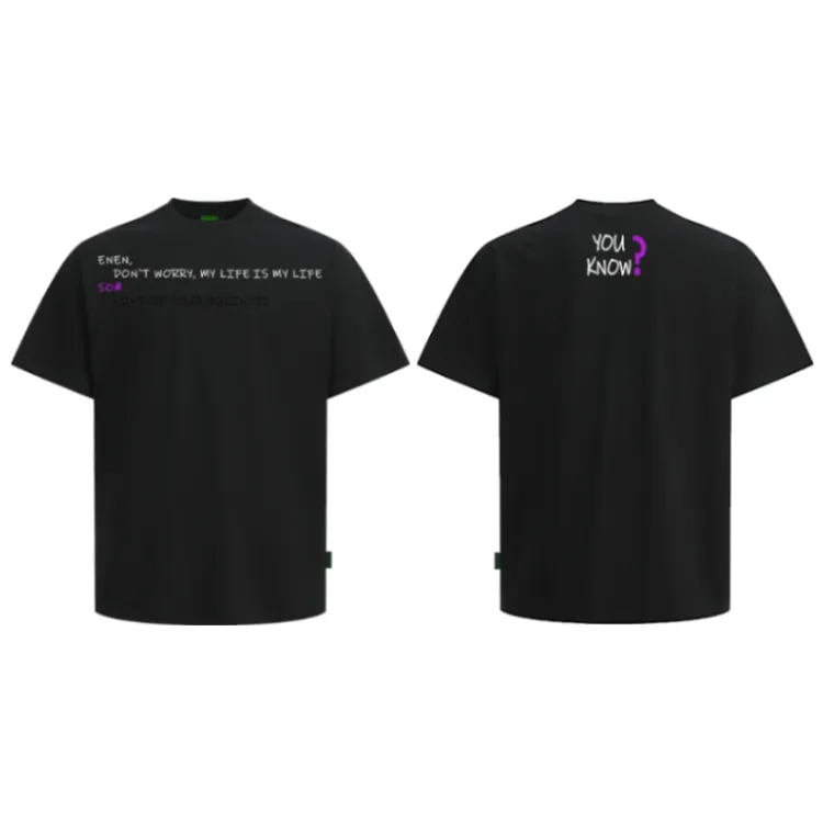 【KONOOT】25SS（SLOGAN）刺绣印花 BoxyFit *280G冰感重磅短袖T恤