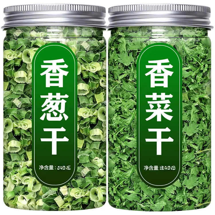 脱水香菜干罐装香菜大蒜叶香葱圈小米葱葱花白香菜干货净重