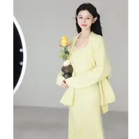 【安哥拉兔毛 羊毛】黄色套装XMZH10045