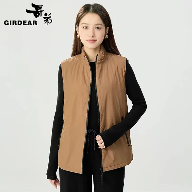 哥弟品质女装新款简约休闲百搭轻里薄保暖新雪丽棉衣外套140020