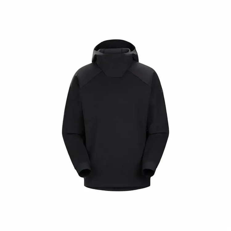 ARC'TERYX/始祖鸟纯色logo徽标防风保暖抓绒连帽卫衣男款6518