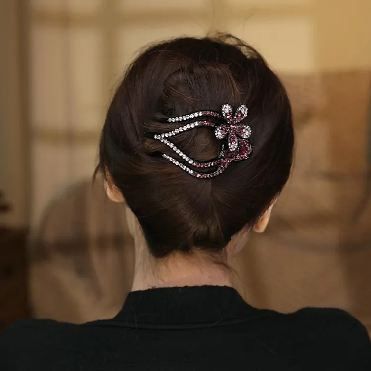 巴黎王妃燕尾发夹女后脑勺盘发鸭嘴夹优雅气质风抓夹头饰
