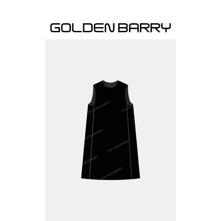 GOLDENBARRY「幕绒晚风」高贵气质丝绒连衣裙GB060713016