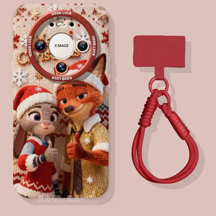 适用华为mate80promax手机壳新款mate70air情侣卡通60pro尼克朱迪