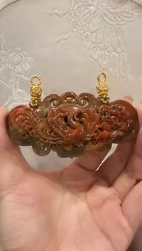 翡翠未镶嵌颈饰国风