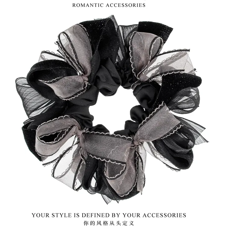 欧根纱日常百搭气质简约浪漫风蝴蝶结发圈FB2703