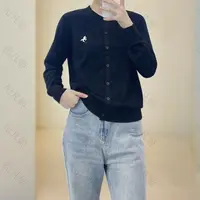纪凡姬/3756-设计高级感刺绣圆领女显瘦针织开衫
