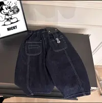 韩版儿童微阔版型保色工艺牛仔裤秋季新款