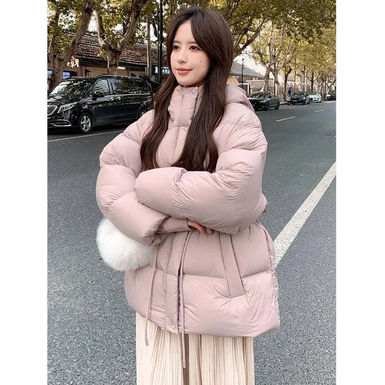 2025新款羽绒服女款韩版收腰显瘦加厚短款面包服泡芙冬季抗寒外套