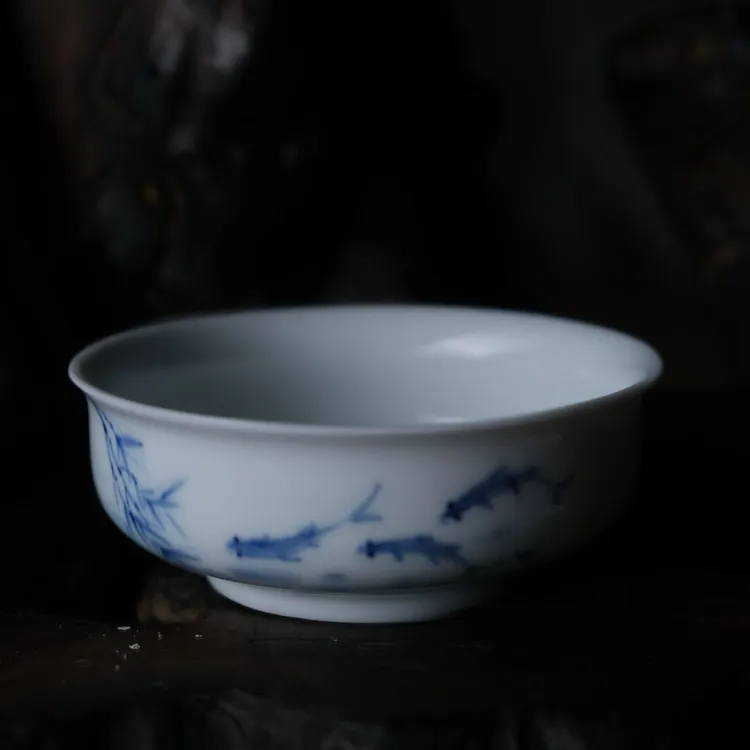 景德镇青墨轩 鱼纹炉式主人杯