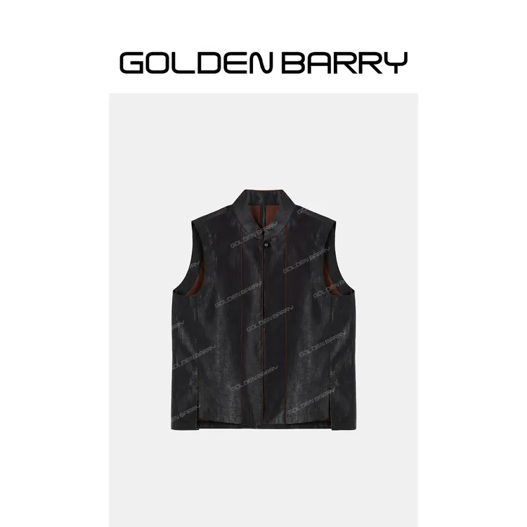 GOLDENBARRY「素雅墨韵」新中式风香云纱马甲126013
