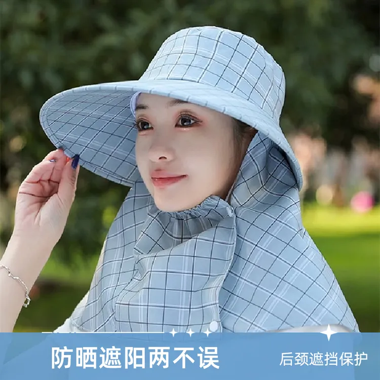 夏季遮阳帽渔夫帽帽子防晒帽夏天紫外线太阳帽遮脸女款男士男款