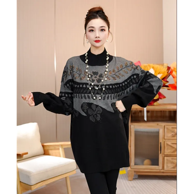 加厚保暖【锦绣芳华】秋冬轻暖贵气有气质上档次毛衣洋气上衣-3113#