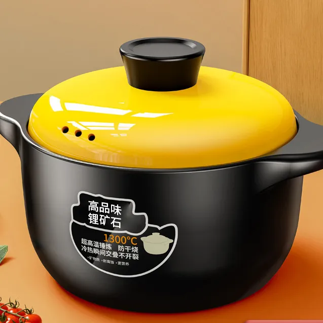 3L砂锅炖锅家用燃气耐高温陶瓷煲汤锅干烧不裂煤气灶专用汤煲仔锅