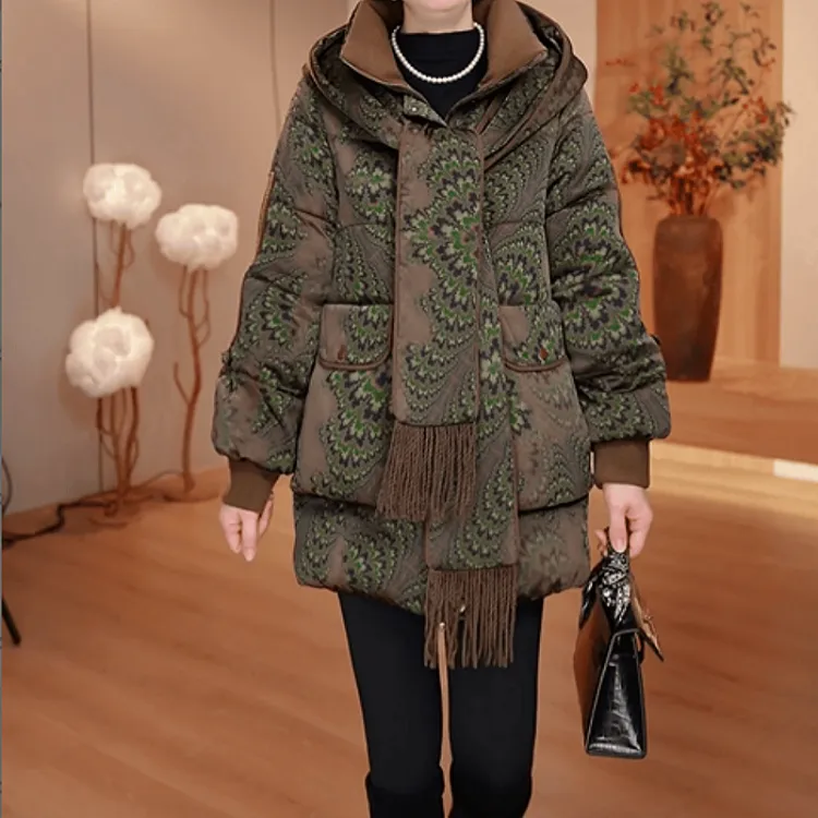 C398【棉服】2025冬季新款时尚精致洋气宽松休闲加厚保暖棉服外套