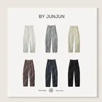 ByJunjun 秋冬新品珺珺自留推荐极简百搭休闲裤松紧腰小直筒卫裤