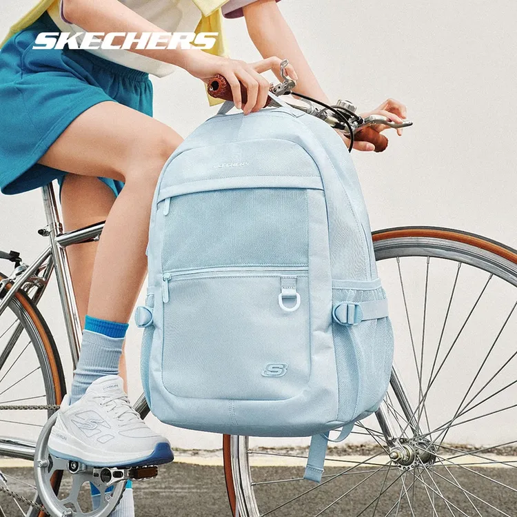 SKECHERS/斯凯奇书包男女学院风百搭大容量旅行双肩包L124U071