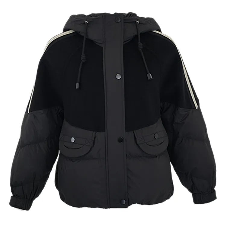 【YANGSHANG】双面拼接羽绒短款连帽羽绒外套94M016