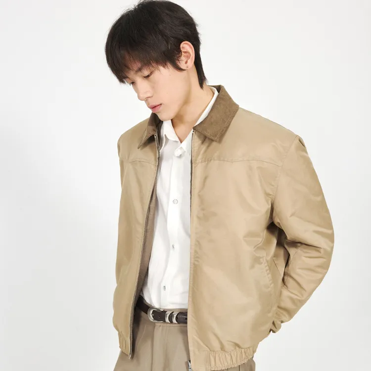 Stay the Night 双面穿尼龙暗格内里灯芯绒领口正肩棉服bomber