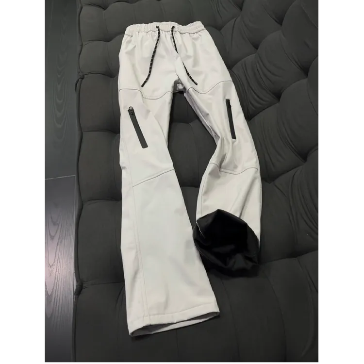 美式机能风加绒工装冲锋裤男冬季新款三防直筒宽松休闲裤显瘦裤子