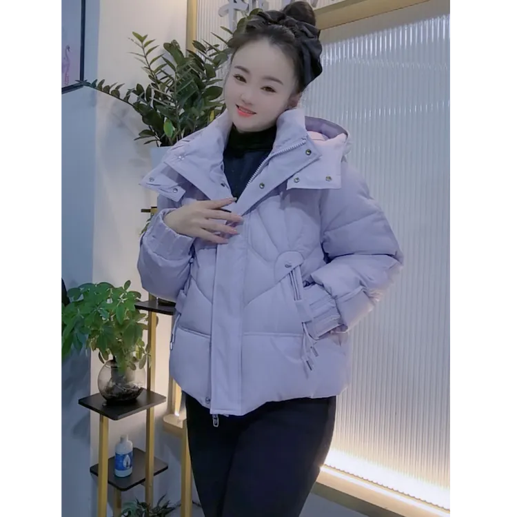 【婉婷潮牌】25018鹅绒服短款连帽保暖洋气冬季女装时尚百搭64长