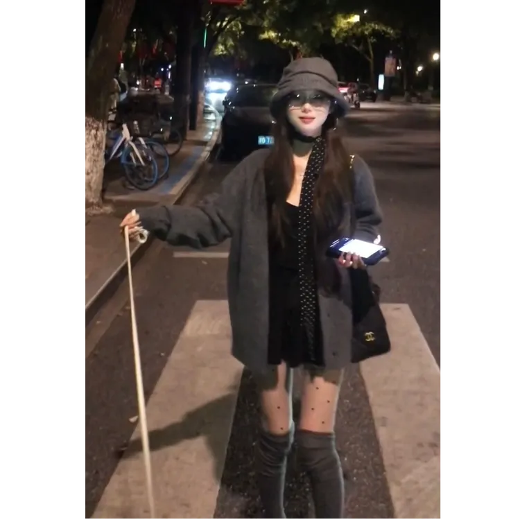 2025早秋季新款女装韩系穿搭套装宽松百搭针织开衫外套显瘦连衣裙
