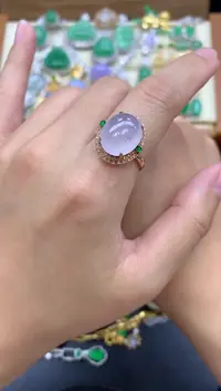 翡翠戒指18K金镶嵌386-中国好珍宝1