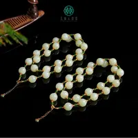 石惑珠宝^和田玉圆珠项链约12mm-多样性发一