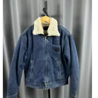 99新 Prada/普拉达 99新羊羔绒牛仔翻领棉服外套