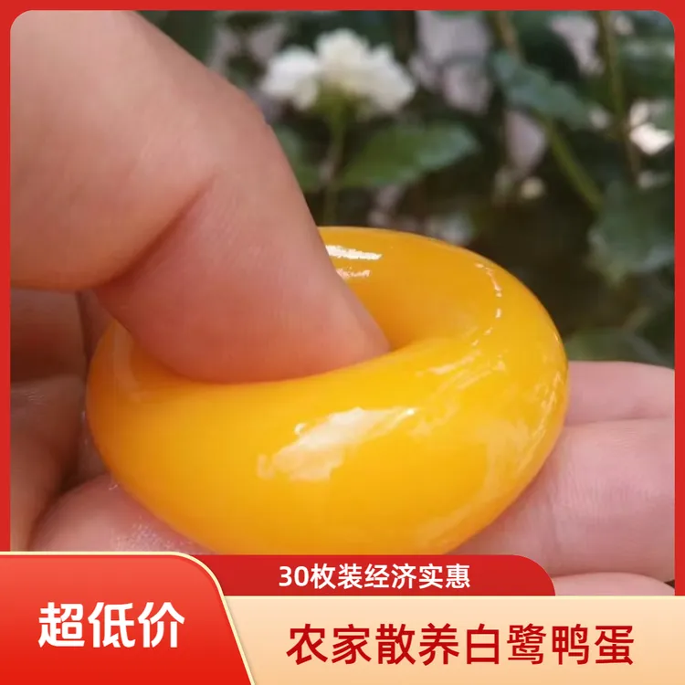 白鹭鸭蛋农家散养连城白鸭土鸭蛋无腥味富硒新鲜生鸭蛋30枚包邮