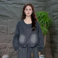 【休闲百搭牛仔外套】2025新款爆款长袖牛仔衣大码女装秋款上衣