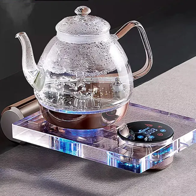 玉焰茶台水晶烧水壶全自动上水加热电热水壶保温家用玻璃煮茶器