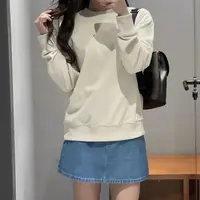 宝丫轻奢  情侣款男女时髦复古刺绣圆领套头卫衣K3719
