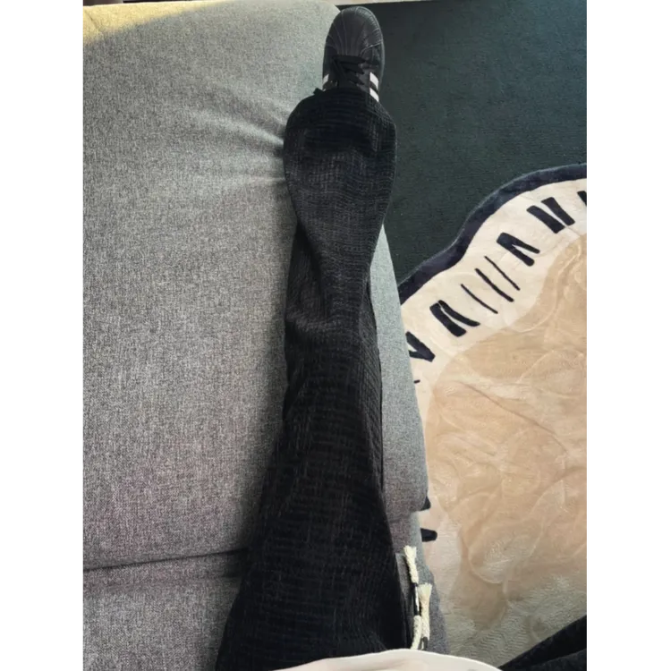 雪尼尔秋冬新款绒面格子裤男秋冬宽松直筒休闲裤美式加绒加厚裤子