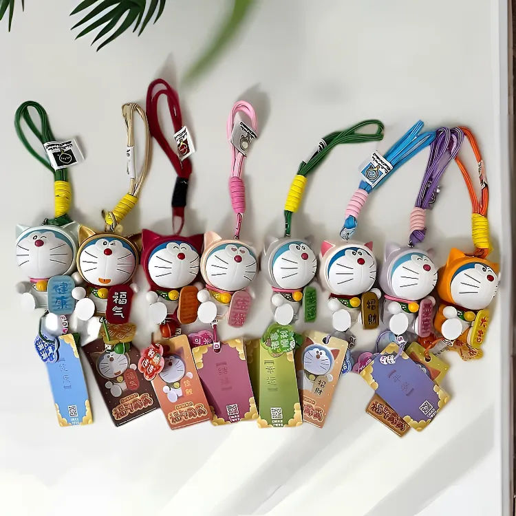 正版高品质小哆啦 福气满满 祈福叮当 手办 包包 办公室 车载挂件