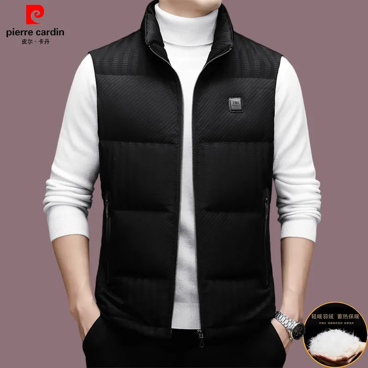 【皮尔卡丹】高档男士立领羽绒马甲秋冬保暖外穿无袖中青年时尚帅气