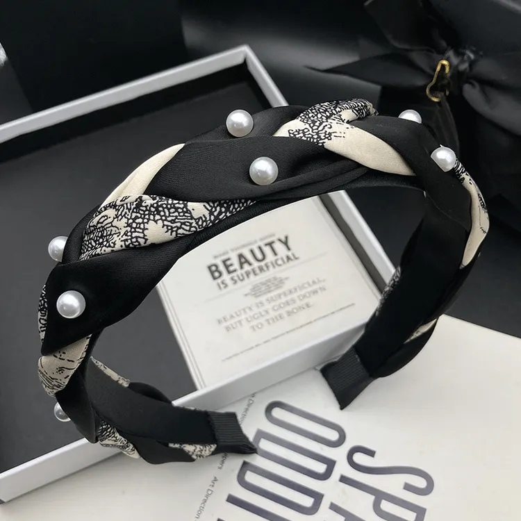 新款韩版发饰原创设计女士编织轻奢窄边发箍气质压发头箍发卡时尚